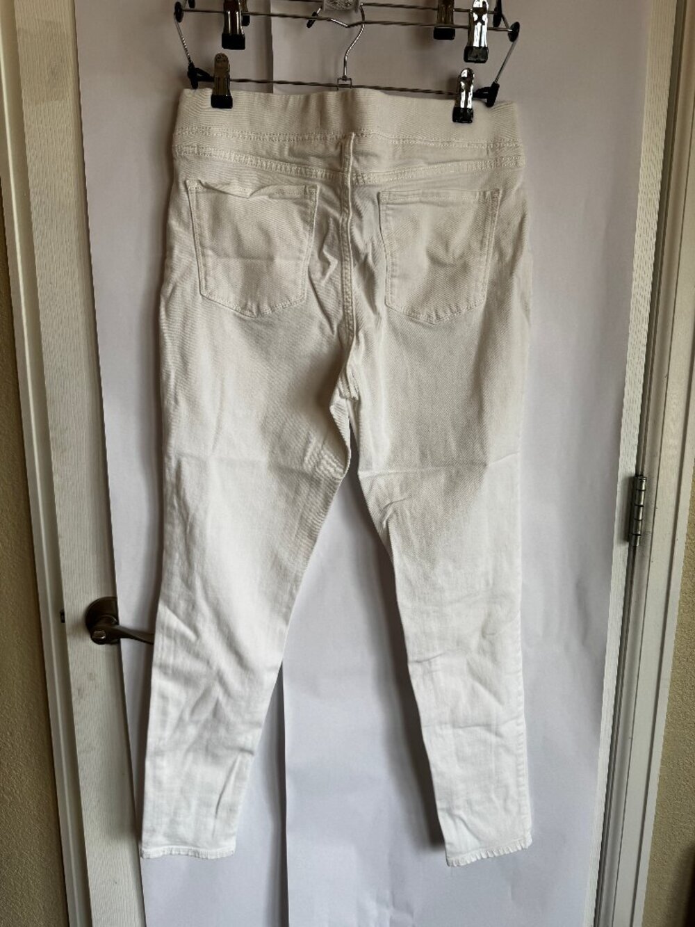 Midrise White Jeggins Size 12 | Upcycling Blank, Y2K Costume - Picture 4 of 6